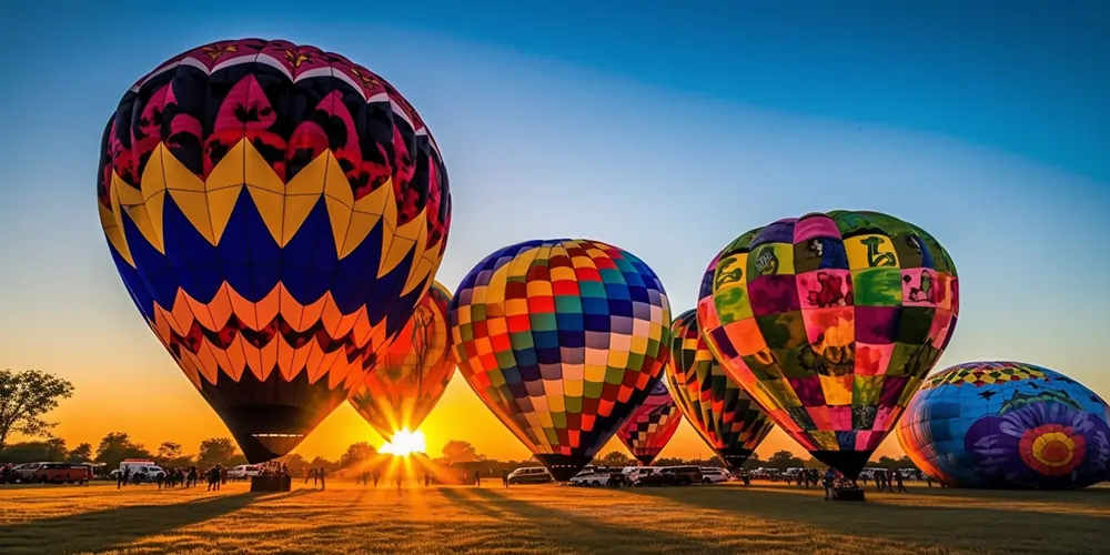 Magical hot air balloon festival